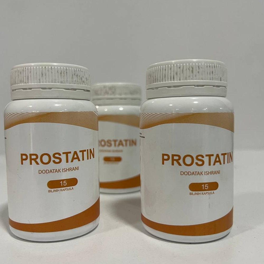 Prostatin Caps, bijelo-narančasta bočica s 15 biljnih kapsula